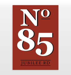 Personalised House Number Print