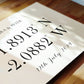 Personalised Coordinates Print