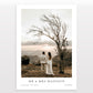 Personalised Engagement / Wedding Photo Print with Date & Location Text