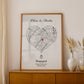 Personalised Street Map Heart Print