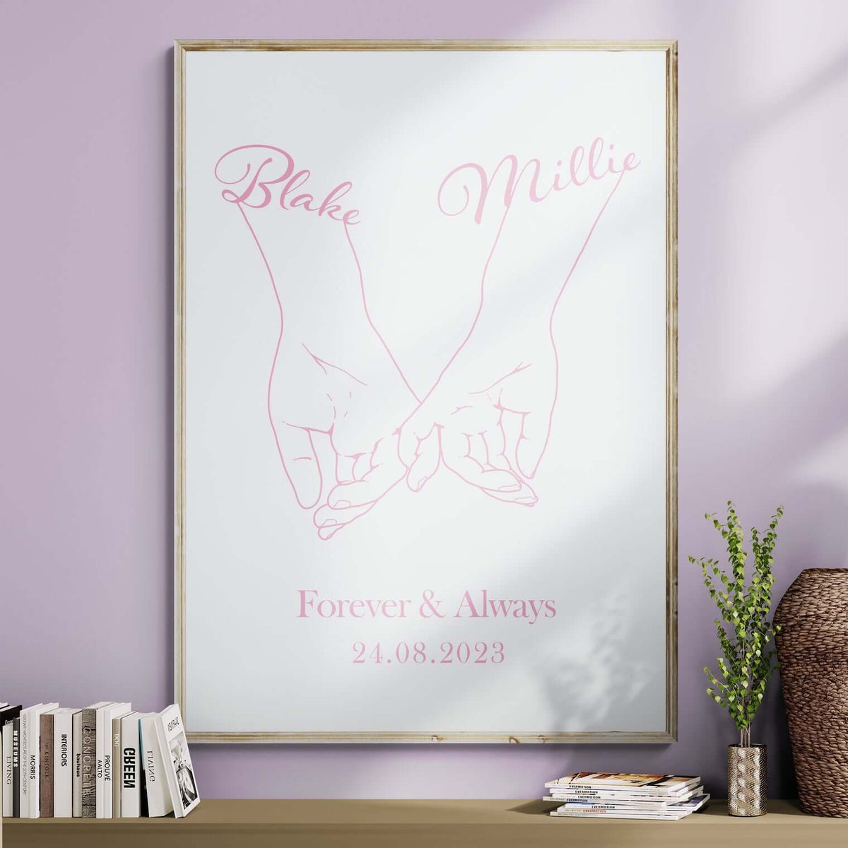 Personalised Couples Anniversary Pinky Promise Print | Lotsy.co.uk ...